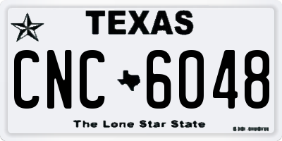 TX license plate CNC6048