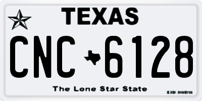 TX license plate CNC6128