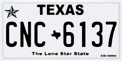 TX license plate CNC6137