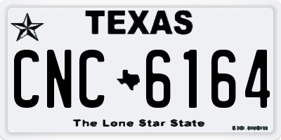 TX license plate CNC6164