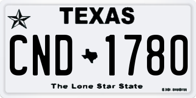 TX license plate CND1780