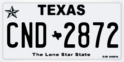 TX license plate CND2872