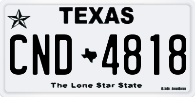 TX license plate CND4818