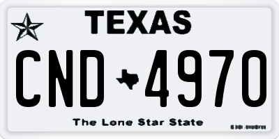 TX license plate CND4970