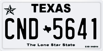 TX license plate CND5641