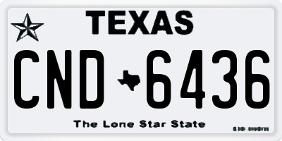 TX license plate CND6436