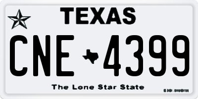 TX license plate CNE4399