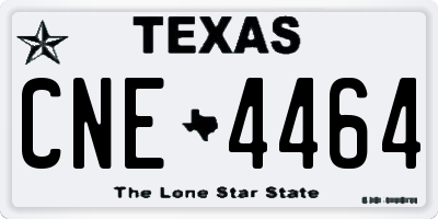 TX license plate CNE4464
