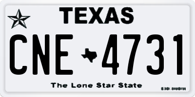 TX license plate CNE4731