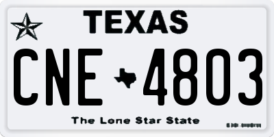 TX license plate CNE4803