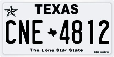 TX license plate CNE4812