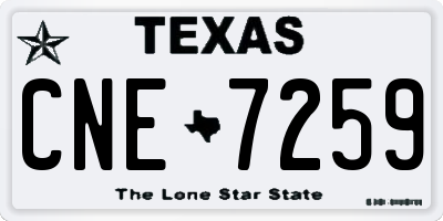 TX license plate CNE7259