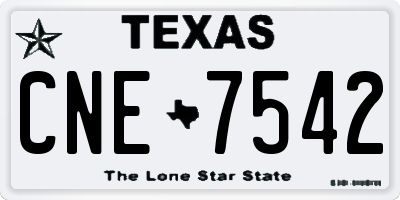 TX license plate CNE7542