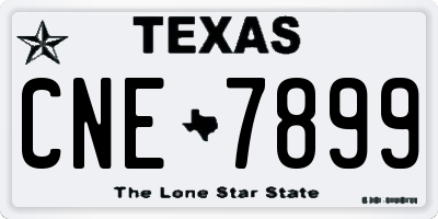TX license plate CNE7899