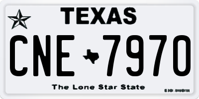 TX license plate CNE7970