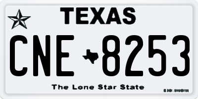 TX license plate CNE8253