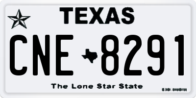 TX license plate CNE8291