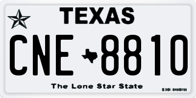TX license plate CNE8810