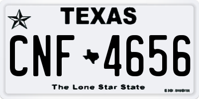 TX license plate CNF4656