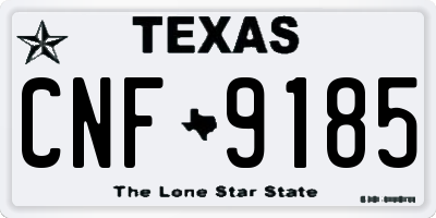 TX license plate CNF9185