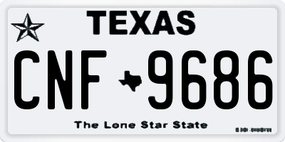 TX license plate CNF9686