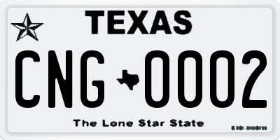 TX license plate CNG0002