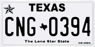 TX license plate CNG0394