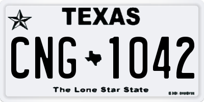 TX license plate CNG1042
