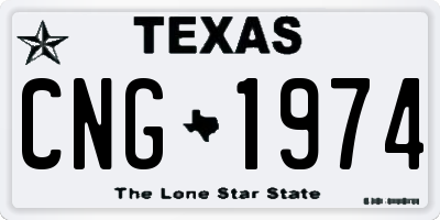 TX license plate CNG1974
