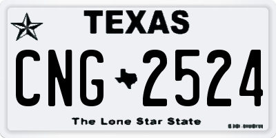 TX license plate CNG2524