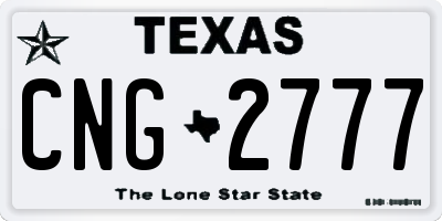 TX license plate CNG2777