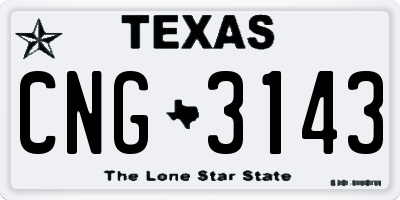 TX license plate CNG3143