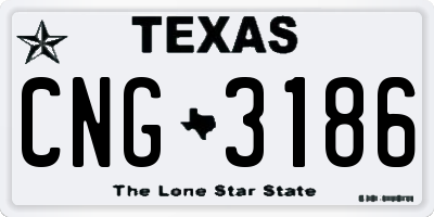 TX license plate CNG3186