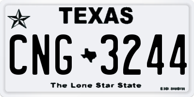 TX license plate CNG3244