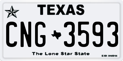 TX license plate CNG3593