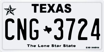 TX license plate CNG3724