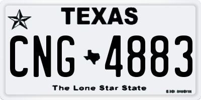 TX license plate CNG4883