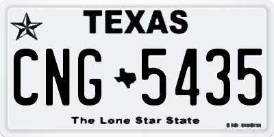 TX license plate CNG5435