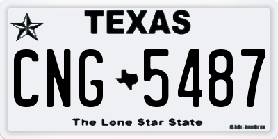 TX license plate CNG5487
