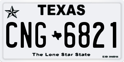 TX license plate CNG6821