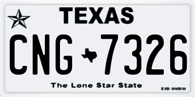 TX license plate CNG7326