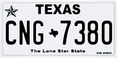 TX license plate CNG7380