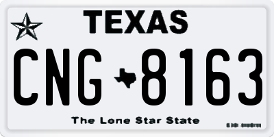 TX license plate CNG8163