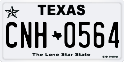 TX license plate CNH0564