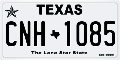 TX license plate CNH1085
