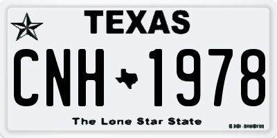 TX license plate CNH1978