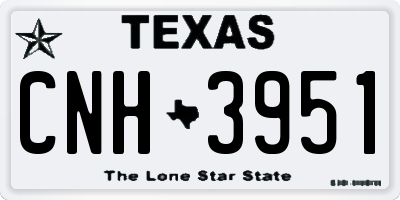 TX license plate CNH3951