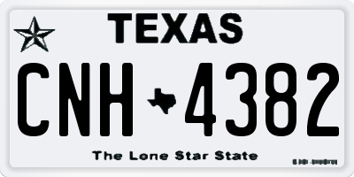 TX license plate CNH4382