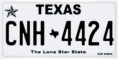 TX license plate CNH4424
