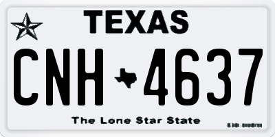 TX license plate CNH4637
